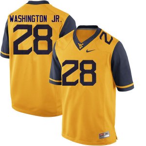 Men's West Virginia Mountaineers NCAA #28 Keith Washington Jr. Gold Authentic Nike Stitched College Football Jersey TU15B25MA